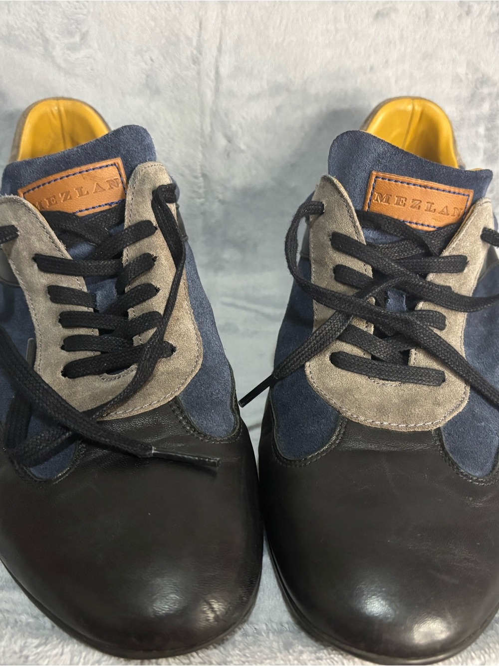 Mezlan Landguard Calfskin/ Suede Lace Up Sneakers Spain Luxury
